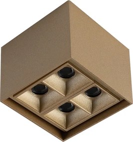 Plafon Led De Sobrepor Alum&amp;amp;#xED;nio 8w 36&amp;amp;#xB0; 2700k Pixel - DOURADO