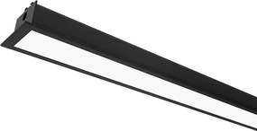Plafon Led De Embutir Retangular Preto 35,6W New Fit40 - LED BRANCO NEUTRO (4000K)