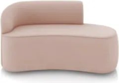 Sofá 2 Lugares 140cm Wendi e Poltrona Steve Veludo Rose I01  - Mpozena