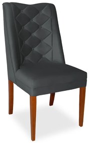 Cadeira de Jantar Micheli Suede Cinza Grafite