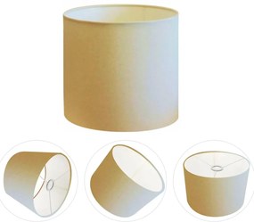 Cúpula Abajur Cilíndrica Cp-8005 Ø18x18cm Algodão Crú