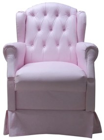 Poltrona Baby Amamentação Balanço Courino Rosa