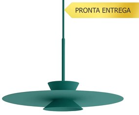 Pendente Tule Ø60X25Cm 1Xmr16 - Usina 25120/60 (MN-F - Mar Neutro Fosco, Igual a Cor 1)
