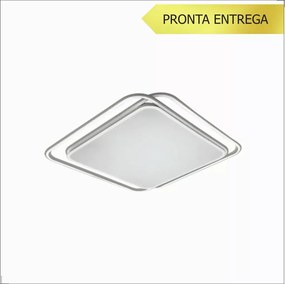 Plafon Hoop 72W Multicolor Branco Bivolt 38X38 | Opus Hm 82901 (Preto)