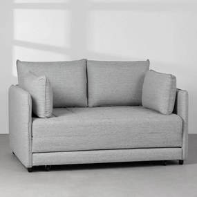 Sofá-Cama Nino Trama Larga Cinza Mesclado - 1,53m