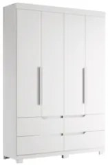 Guarda Roupa Solteiro 160cm 4 Portas Doble Branco - Albatroz