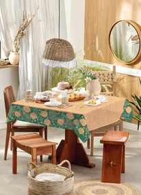 Toalha de Mesa Quadrada Hortência 140x140 Cm