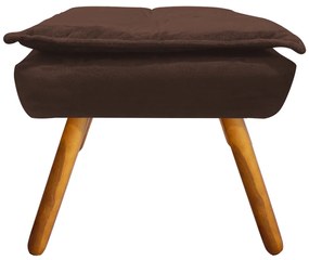 Puff Banqueta Decorativo Pé Palito Opala Suede D03 - D'Rossi - Marrom