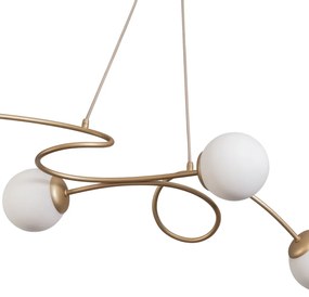 Pendente Tie 86,7X42X18,3Cm 4Xg9 Globo Ø12Cm - Usina 25100/90 (BT - Branco Texturizado, FOSCO)