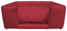 Caminha Cão Cama Pet Lili P/ Cães e Gatos Almofada Lavável Suede Cores - Vermelho