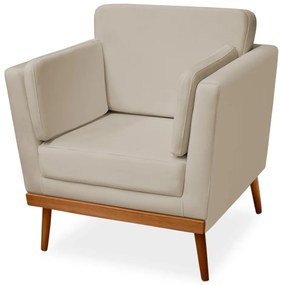 Poltrona Decorativa Siena Veludo Nude