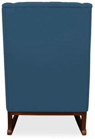 Poltrona Amamentação com Balanço Maju  Veludo - Azul Marinho