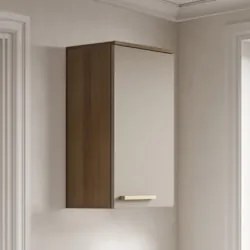 Armário de Cozinha Aéreo 40cm 1 Porta Nádia Mocca/Avelã L01 - Mpozenat