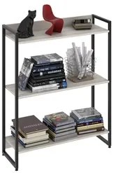 Estante Livreiro Dynamica Industrial 80cm 3 Prateleiras C08 Snow - Mpo