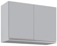 Armário de Cozinha Aéreo 80cm 2 Portas Califórnia Cinza Claro - Lumil