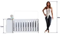 Conjunto Berço Certificado Inmetro e Cômoda 2 Gavetas Aconchego LA006