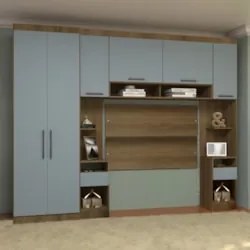 Guarda Roupa Casal Modulado CP02 Delphi Avelã/Grey L01 - Mpozenato