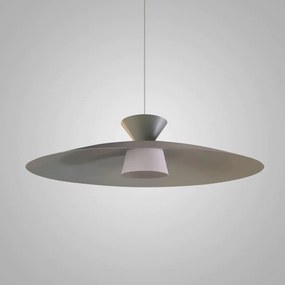 Pendente Rebatedor Ø60X30Cm Disco Curvo Alumínio 01Xled 9W 2700K - Old... (ROSE FOSCO, 220v)