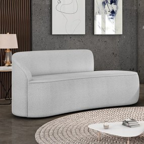 Sofá 2 Lugares Orgânico 140 cm Morgan Bouclê D03 - D'Rossi - Cinza