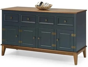 Buffet Antoine 4 Portas e 4 Gavetas Azul Petróleo 150cm - 67879 Sun House