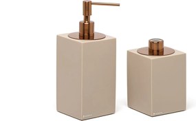 Conjunto Banheiro Duo Quadrado Resina - Macadâmia Fosco - Red Gold Red Gold