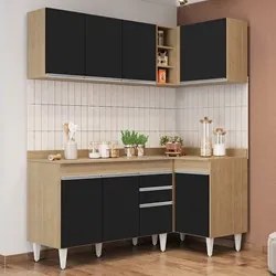 Armário de Cozinha Modulado de Canto Esquerdo 4 Peças CP47 Balcão com
