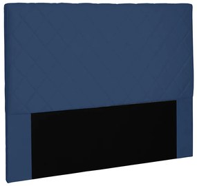 Cabeceira Cama Box Solteiro 90cm Esmeralda Suede Azul Marinho - Sheep Estofados - Azul