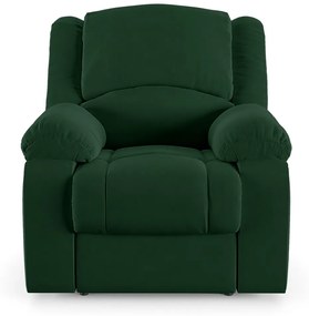 Poltrona do Papai Reclinável Sala de Cinema Madrid Power Elétrica Massagem USB Veludo Verde Esmeralda  G23