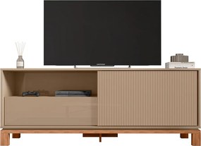 Rack Bancada Tv Para Sala de Estar 150cm Visari C01 - D'Rossi - Marrom/Freijó
