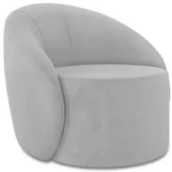 Sofá 3 Lugares 180cm Wendi e Poltrona Steve Suede Cinza I01  - Mpozena