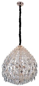 Pendente Cristal K9 Metal Dourado 60cm Glamour