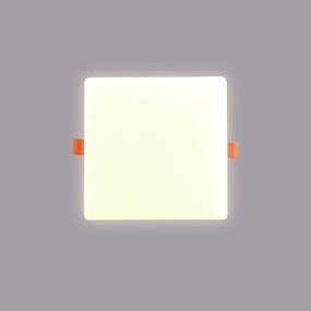 Luminária Semi Embutida Quadrado 22W 6500K Led Bivolt 17X17X2Cm Downli...