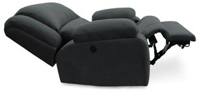 Poltrona Decorativa Magnum Reclinável Elétrica com Massagem Suede Cinza