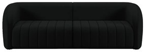 Sofá Decorativo Sala de Estar 332cm Adam 4 Lugares Veludo Preto G45 - Gran Belo
