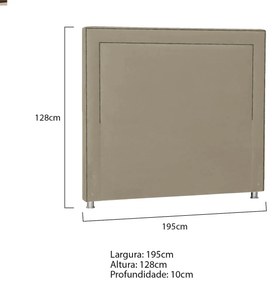 Cabeceira King Moscou P04 195 cm Suede - ADJ Decor