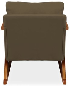 Poltrona Mona Amber Balanço Veludo Marrom