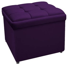 Calçadeira Copenhague 100 cm Solteiro Suede Roxo - ADJ Decor
