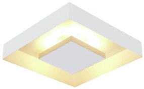 Plafon Home Quadrado De Sobrepor 33,5X33,5X6Cm 04Xg9 - Usina 251/4 (BT - Branco Texturizado + BR-F - Branco Fosco)