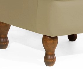 Poltrona da Vovó Lucy Decorativa Luxo Suede Nude