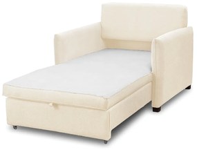 Poltrona Cama Retrátil Solteiro com Rodízio Cloe Bouclê E03 - D'Rossi - Bege