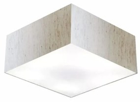 Plafon de Sobrepor Quadrado SP-3000 Cúpula Cor Linho Bege