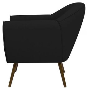 Poltrona Decorativa Sacha PU Sintético Preto G15 - Gran Belo