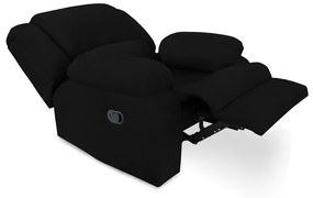 Poltrona Decorativa Magnum Reclinável Manual Suede Preto