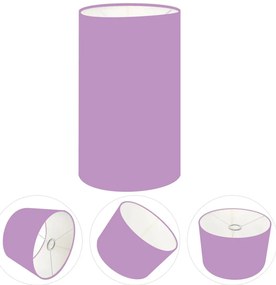 Cúpula Abajur Cilíndrica Cp-8002 Ø13x30cm Lilás