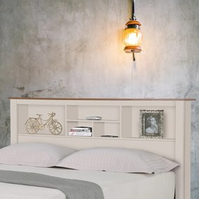 Cabeceira para Cama de Casal Cuba Off White G68 - Gran Belo