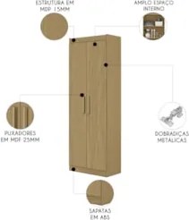 Armário Multiuso Lavanderia 60cm Lorandel Atacama A15      - Mpozenato
