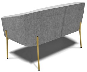 Namoradeira e 2 Poltronas Pé de Ferro Dourado Stella Linho D03 - D'Rossi  - A26 Grafite