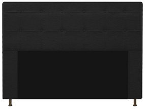 Kit Cabeceira e Calçadeira Baú Estofada Mel 195 cm King Size Com Capitonê Corano Preto - ADJ Decor