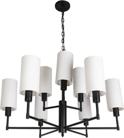 Lustre Aco Aluminio Preto Mantua