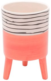 Cachepot Vaso Decorativo de Cerâmica Bright Colors Salmão Grande